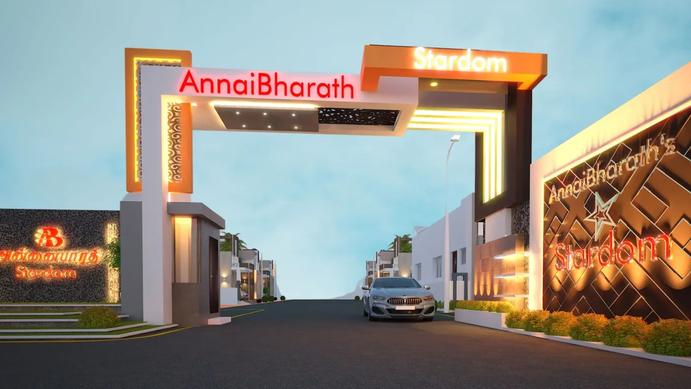 Luxury Gated Community Entrance Gate Design — AnnaiBharath by Bharath Architect