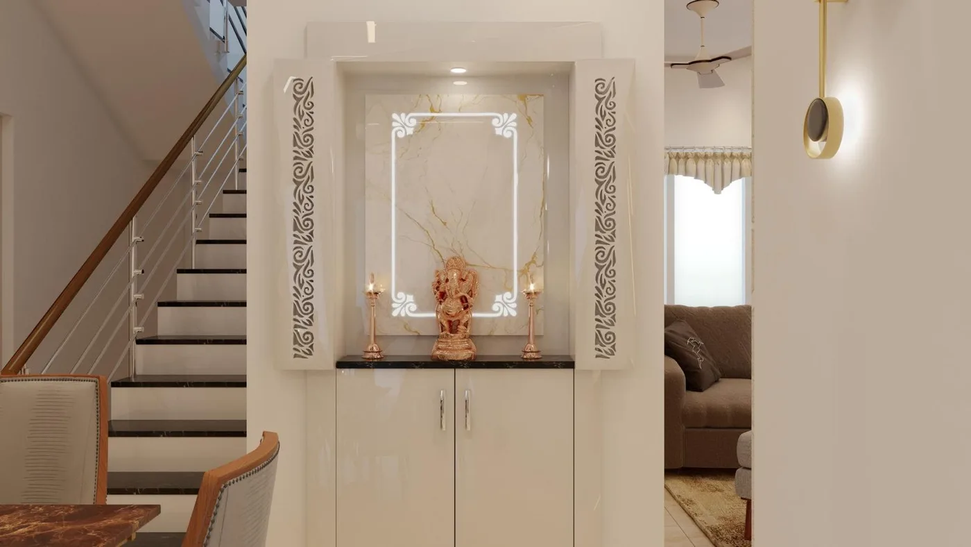 Vastu Pooja Niche Design — Bharath Architect Madurai