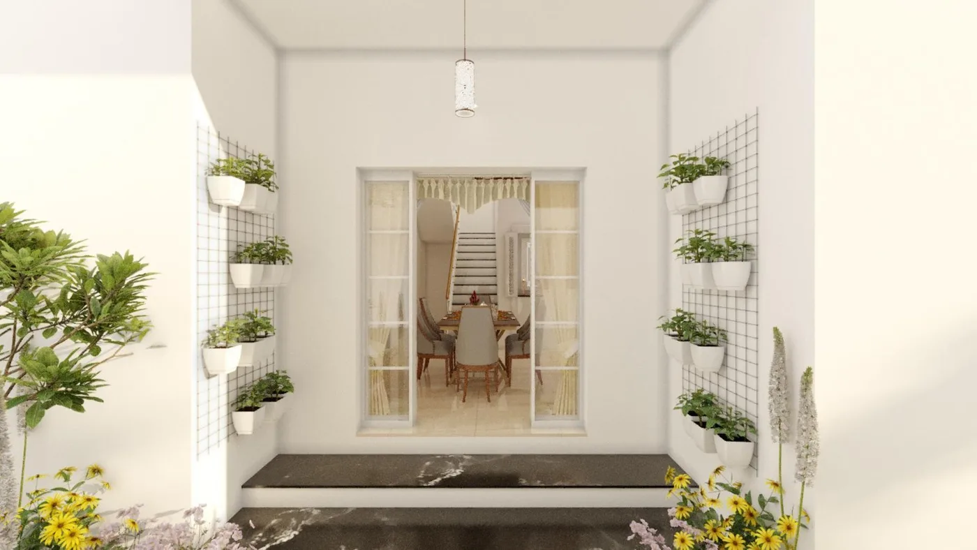 Modern entrance foyer